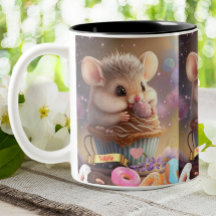 Cute Mouse i kopp, sött, Personlig mugg