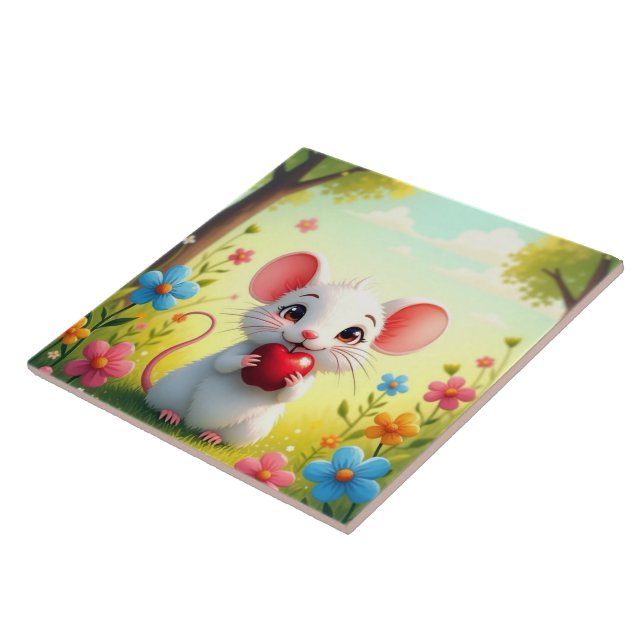 Cute Mouse Kakelplatta (Sidan)