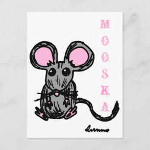 Cute Mouse Mooska vykort