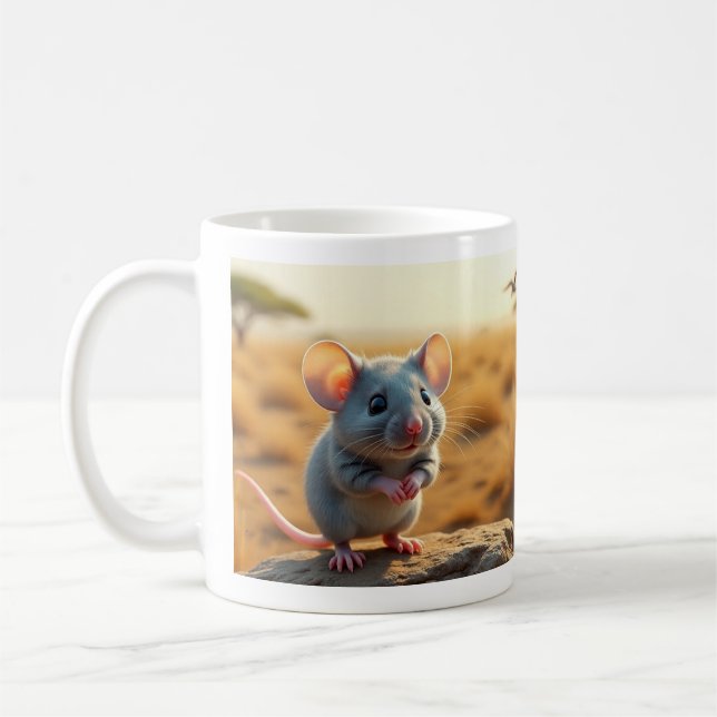 Cute Mouse Mug – Adorable Ceramic Coffee Cup  Kaffemugg (Vänster)