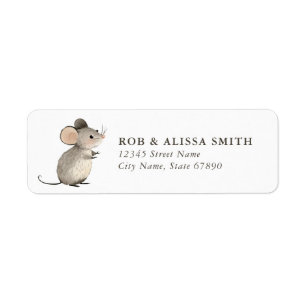 Cute Mouse-Returetiketter Returadress Etikett
