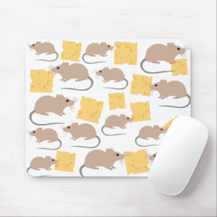 Cute Mouse Rodent Eating Cheese Mönster Musmatta