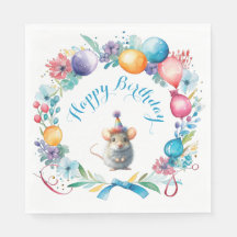 Cute Mouse som bar i Party Hat