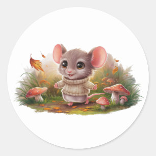Cute Mouse Stickers Runt Klistermärke
