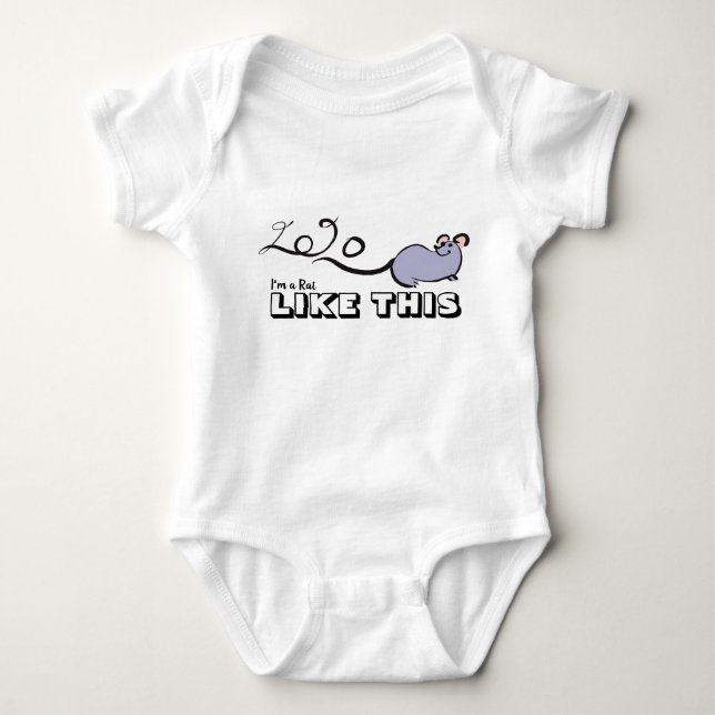 Cute Mouse Tecknad Råtta - nyår 2020 Baby-kostym T Shirt (Framsida)