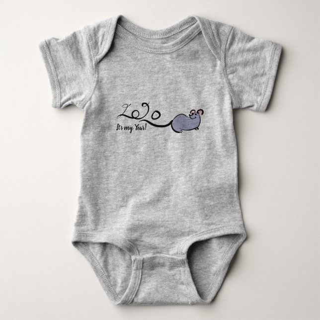 Cute Mouse Tecknad Råtta - nyår 2020 Bodykostym 2 T Shirt (Framsida)