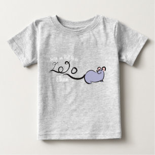 Cute Mouse Tecknad Råtta - nyår 2020 Namn Baby T Shirt