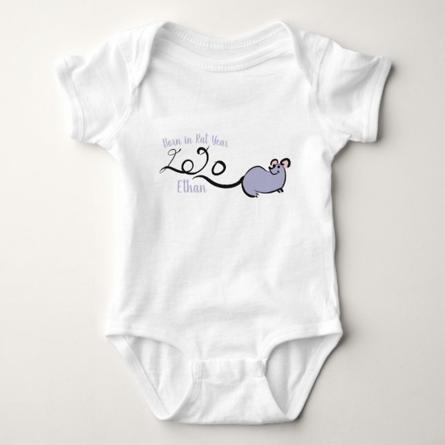 Cute Mouse Tecknad Råtta - nyår 2020 Namn-kostym T Shirt (Framsida)