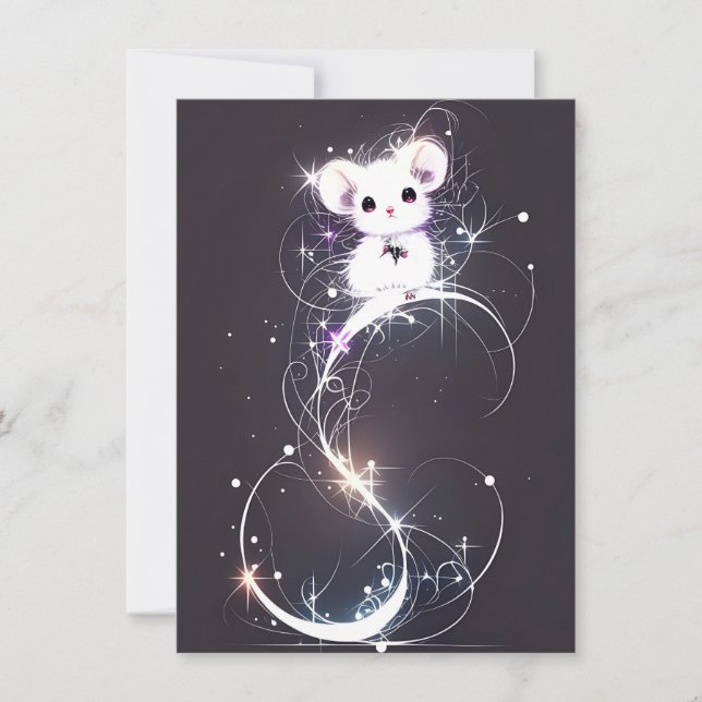 Cute Mouse Unique Christmas Cards Julkort (Framsida)