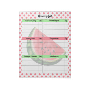 Cute Mouth Watering Watermelon Livsmedel List Anteckningsblock