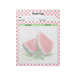 Cute Mouth Watering Watermelon Recipe Anteckningsblock