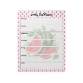 Cute Mouth Watering Watermelon Weekly Meal Planner Anteckningsblock