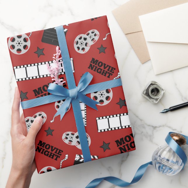 Cute Movie Theater party i rutled Presentpapper (Gifting)