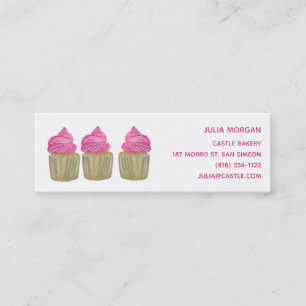 CUTE Muffins Bakery Pastry Chef Cake Rosa Mini Visitkort