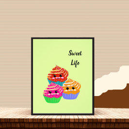 Cute-muffinsar Fototryck