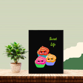 Cute-muffinsar Fototryck