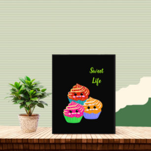 Cute-muffinsar Fototryck