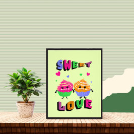 Cute-muffinsar Fototryck