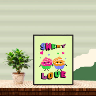 Cute-muffinsar Fototryck