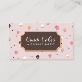 Cute Muffinss Bakery Mönster Rosa Visitkort