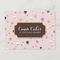 Cute Muffinss Bakery Mönster Rosa