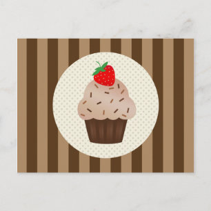 Cute Muffinss Brown Rand Design Vykort