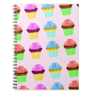 Cute Muffinss Deluxe Mönster Anteckningsbok Med Spiral