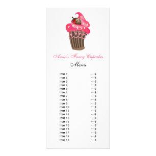 Cute Muffinss-menykort Reklamkort
