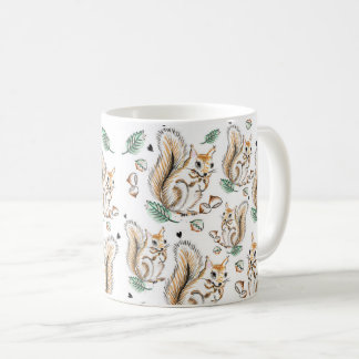 Cute mug with adorable squirrels pattern kaffemugg