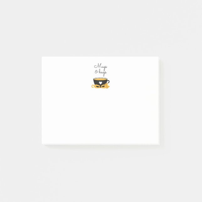 Cute Mugg & Hugs Cat Post-it Block (Framsida)