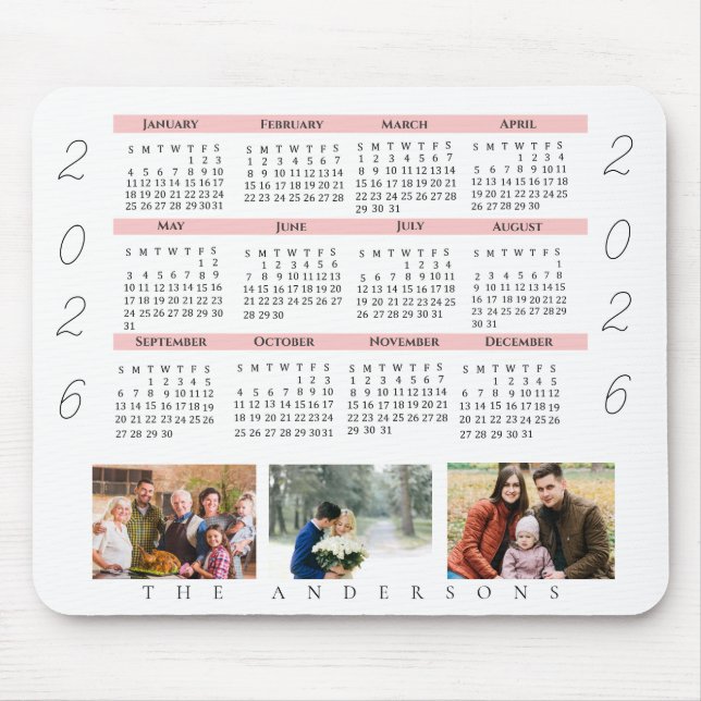 Cute Multi Photo 2021 Calendar Family Photo Musmatta (Framsidan)