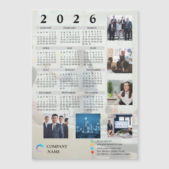 Cute Multi Photo Company Logotyp 2025-kalender (Framsida)