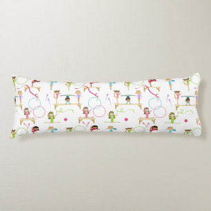 Cute Multicolor Gymnastics Kids Mönster Kroppskudde