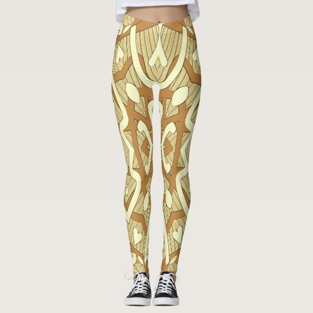 Cute multifärgad sömlös "Ratti_Kreativ_Arts" Leggings (Framsida)