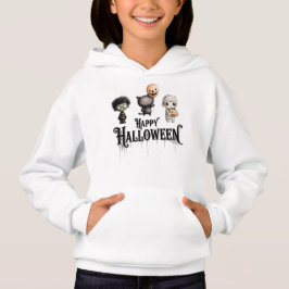 Cute Mummy, Cat & Frankenstein - Happy halloween T Shirt