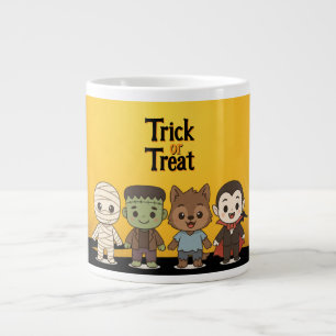 Cute mummy, Frankenstein, Dracula, varulv Jumbo Mugg
