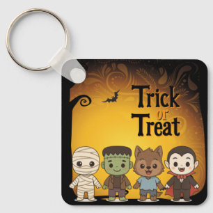 Cute mummy, Frankenstein, Dracula, varulv Nyckelring