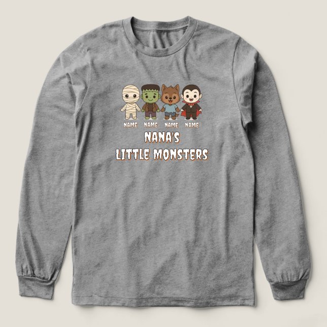 Cute mummy, Frankenstein, Dracula, varulv T Shirt (Design framsida)