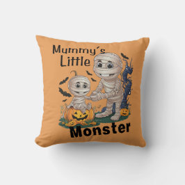 Cute Mummy's Little Monster Funny Halloween Party Kudde