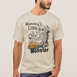 Cute Mummy's Little Monster Funny Halloween Party T Shirt