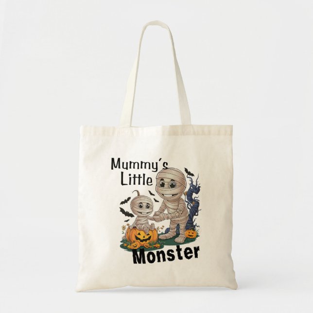 Cute Mummy's Little Monster Funny Halloween Party Tygkasse (Framsidan)