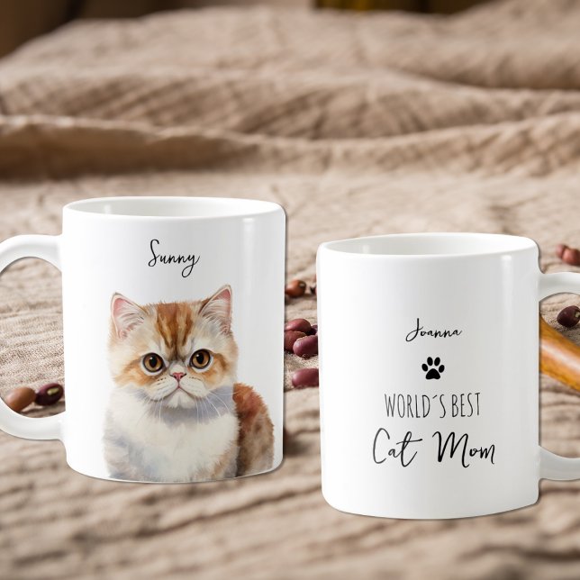 Cute Munchkin Cat Anpassningsbar Best Mamma / Papp Kaffemugg (Skapare uppladdad)