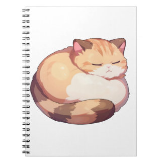 Cute Munchkin Cat Sleeping Classic T-Shirt Anteckningsbok