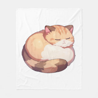 Cute Munchkin Cat Sleeping Classic T-Shirt Fleecefilt
