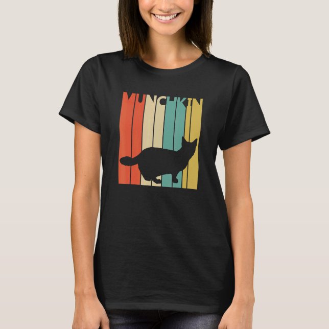 Cute Munchkin Cat T Shirt (Framsida)