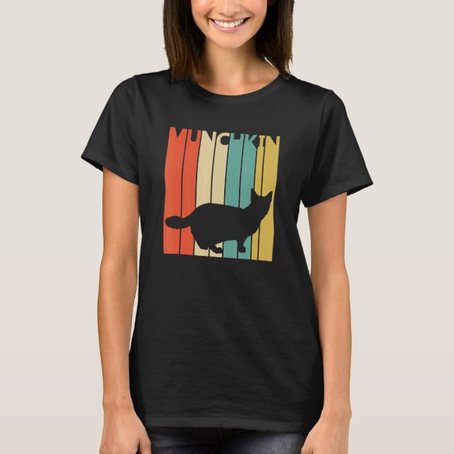 Cute Munchkin Cat T Shirt (Framsida)
