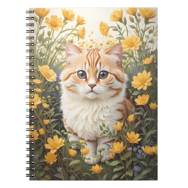 Cute Munchkin- och Butterkoppsblommor Anteckningsbok (Framsidan)