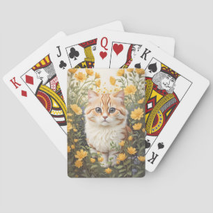 Cute Munchkin- och Butterkoppsblommor Casinokort