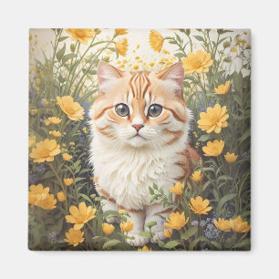 Cute Munchkin- och Butterkoppsblommor Magnet
