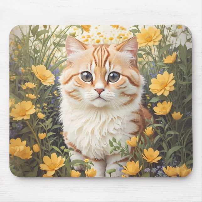 Cute Munchkin- och Butterkoppsblommor Musmatta (Framsidan)